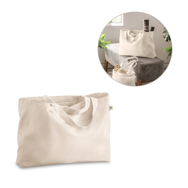 PARMA. Katoenen (50%), gerecycleerd katoenen (30%) en polyester (20% rPET) tas (280 g/m²)