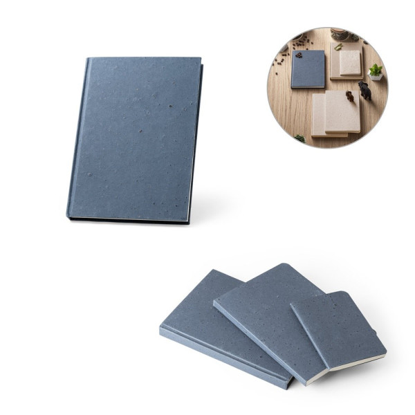 COFFEEPAD RIGID. A5 notitieblok met harde kaft gemaakt van afval van koffieschillen (65%)