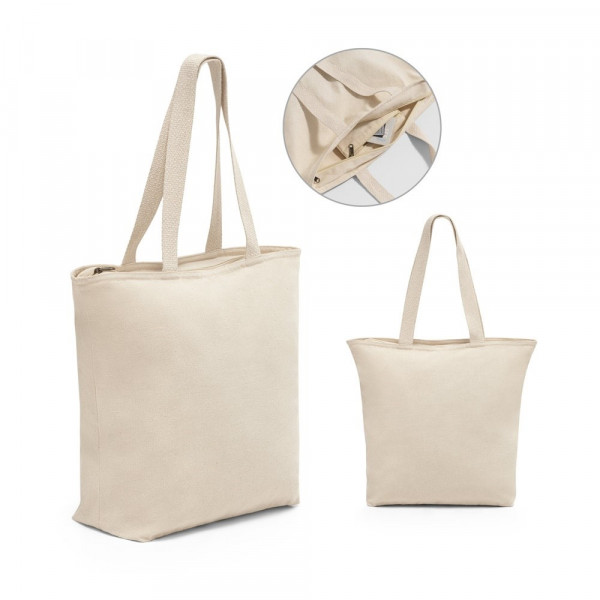 HACKNEY. 100% katoenen tas met rits (280 g/m²)