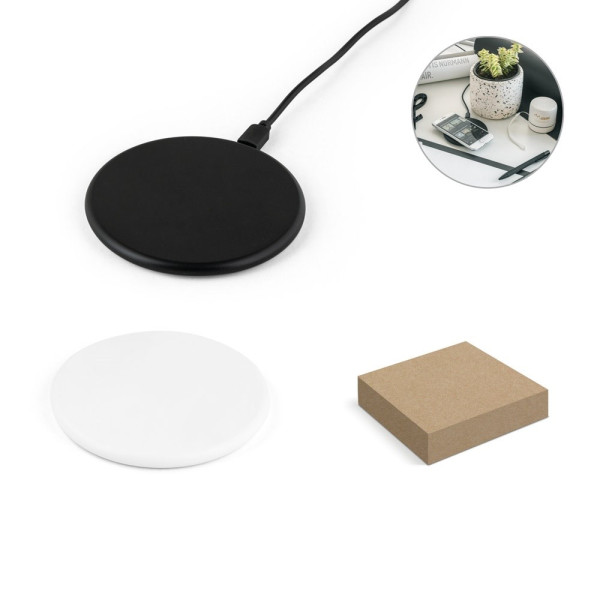 SOVERY. Supersnelle 10W draadloze oplader in gerecycled ABS (100% rABS)