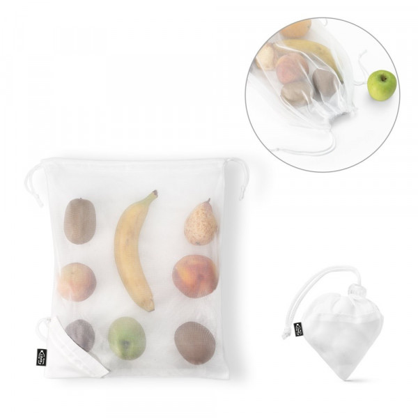 BOLZANO. Opvouwbare tas van mesh en 190T gerecycled polyester (100% rPET)