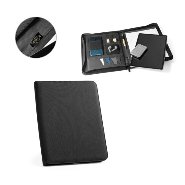 EMERGE FOLDER. A4 map in gerecycled polyester (100% rPET) 300D met rits