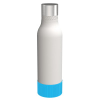 cyaan, zilver, wit
