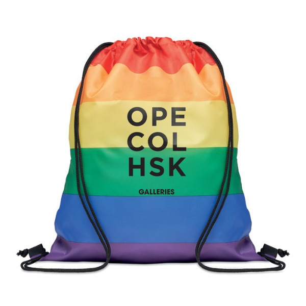 BOW - Regenboog RPET trekkoordrugzak