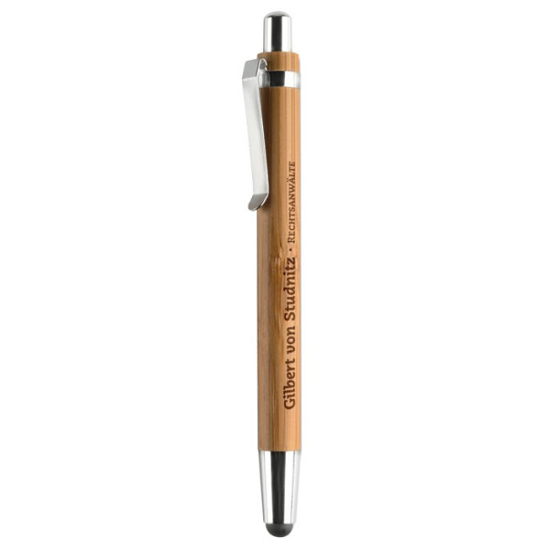 BYRON - Bamboe balpen met touch tip