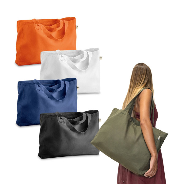 CAMDEN. Katoenen (50%), gerecycleerd katoenen (30%) en polyester (20% rPET) tas (280 g/m²)