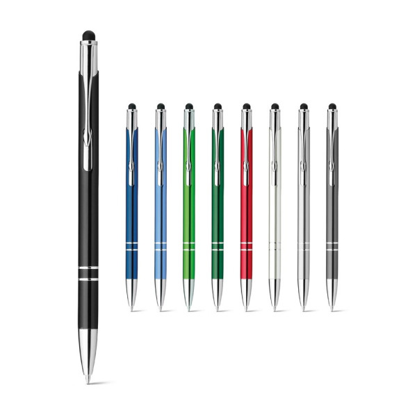 GALBA. Aluminium balpen met touch tip en clip