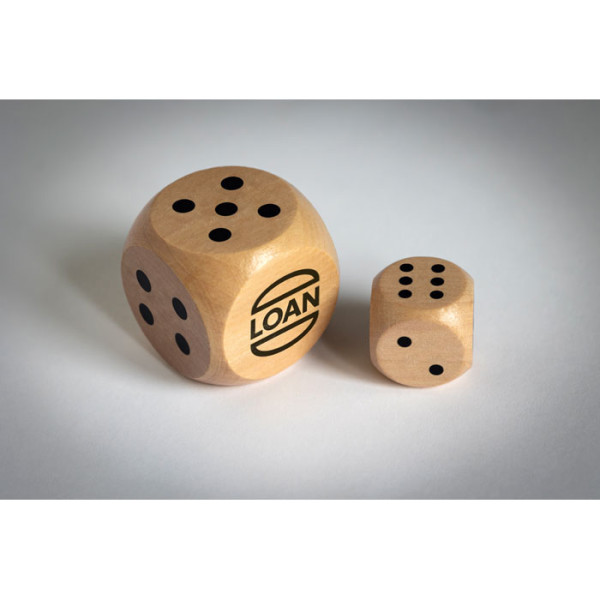 DADIN - Schima houten dobbelsteen 3cm