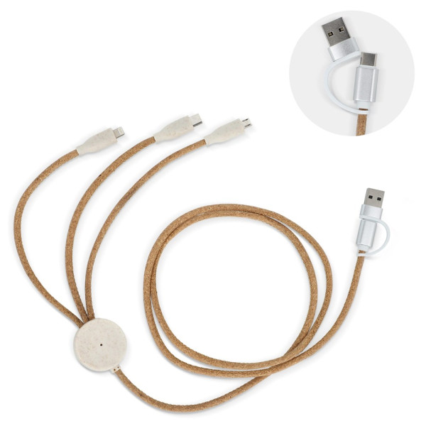 Cork 3 in 1 PD charging & data cable