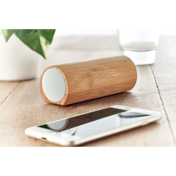 SPEAKBOX - 5W draadloze bamboe speaker