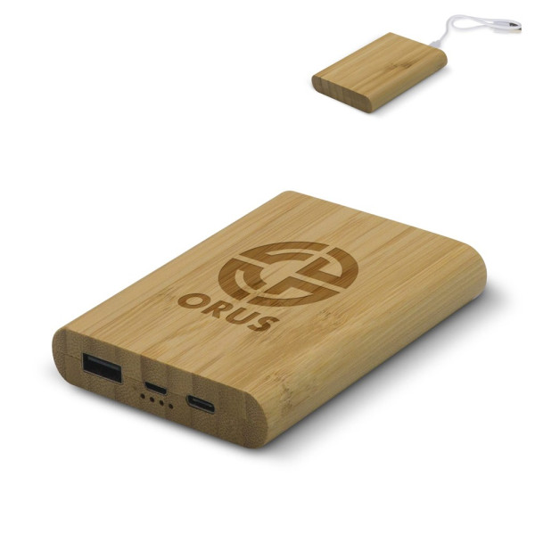 Powerbank bamboe 5000mAh