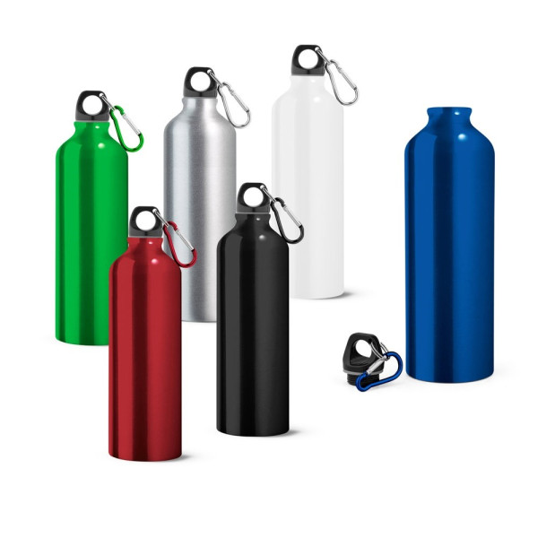LANDSCAPE L. Aluminium sportfles met karabijnhaak 800 mL