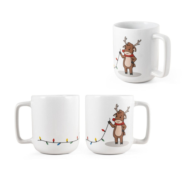 REINDEER. Mok met kerstopdruk 330 mL