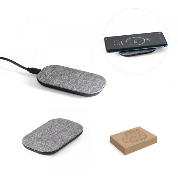 RENEWAL CHARGER. Supersnelle 15W draadloze oplader in gerecycled PET (100% rPET)