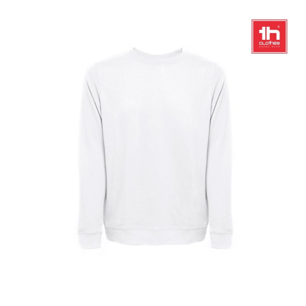 THC COLOMBO WH. Sweatshirt (unisex) in Italiaanse badstof zonder kaart. Witte kleur