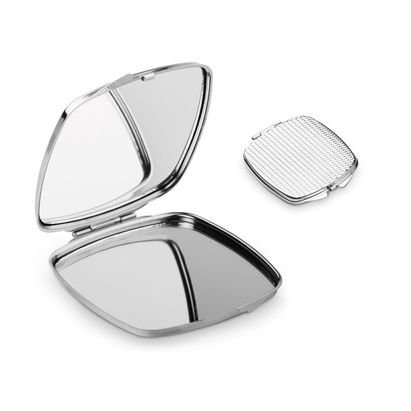 SHIMMER. Dubbele metalen handtas spiegel