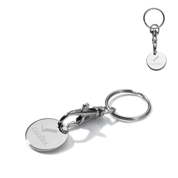 Sleutelhanger winkelwagenmuntje