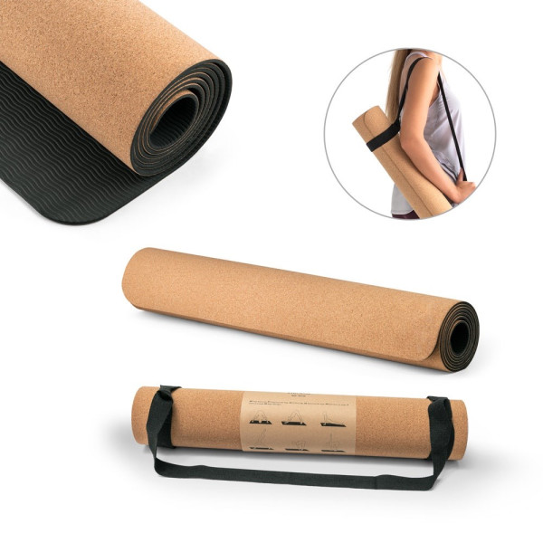 GERES. Oefenmat voor yoga van kurk en TPE. Tot 3.7 mm dik