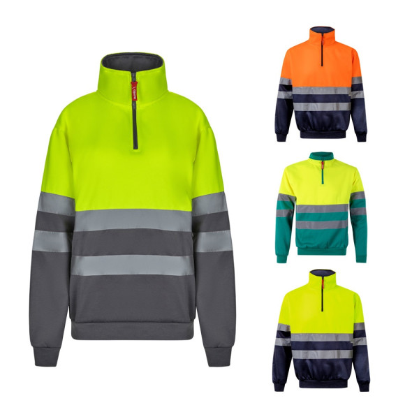 VL THOR. Tweekleurig sweatshirt (300g/m²) van polyester fleece (100%)
