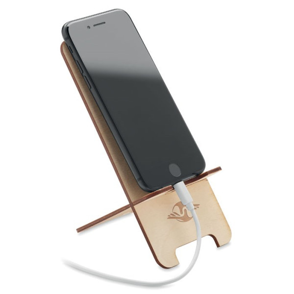 GROUW STAND - Berkenhouten telefoonhouder