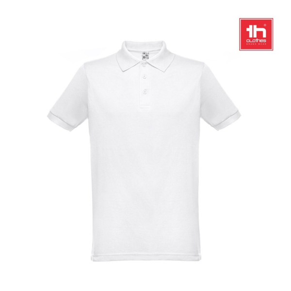 THC BERLIN WH. Herenpolo met korte mouwen. Witte kleur