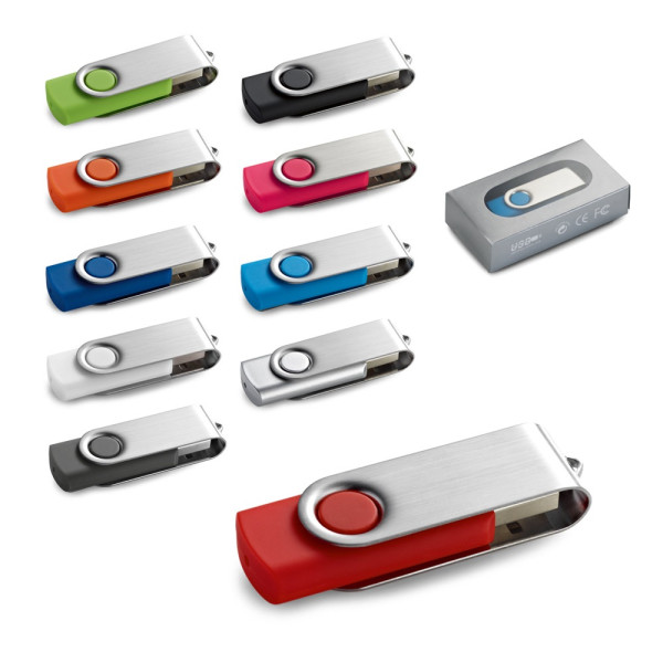 CLAUDIUS 8GB. 8 GB USB-stick met metalen clip
