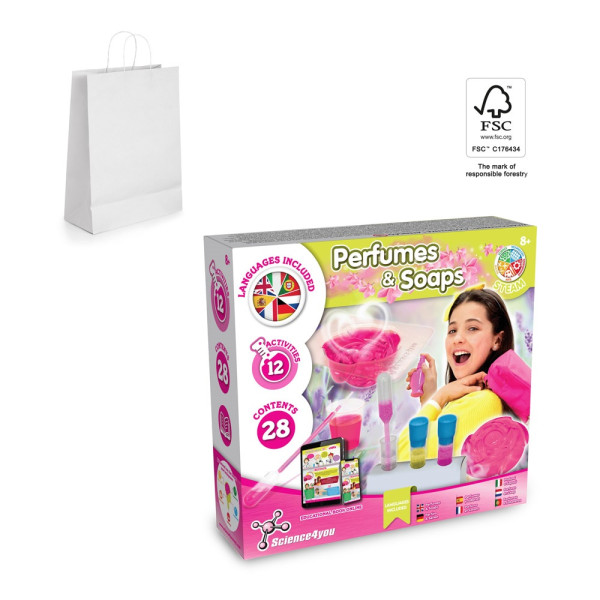 Perfume & Soap Factory Kit II. Educatief spel geleverd met een kraftpapier cadeauzakje (90 g/m²), ui