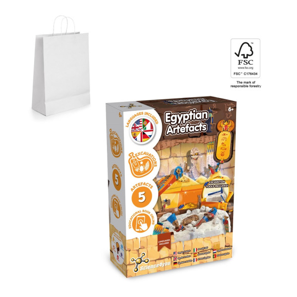 Ancient Egypt Excavation Kit II. Educatief spel geleverd met een kraftpapier cadeauzakje (90 g/m²), 