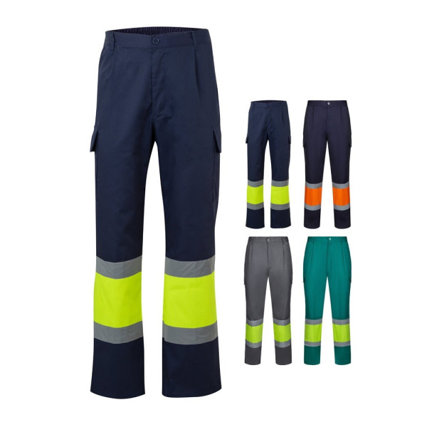 VL ARTEMIS. Tweekleurige broek van keperstof (190g/m²), katoen (20%) en polyester (80%)