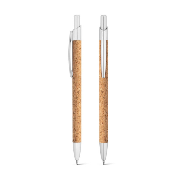 NATURA. Kurk en aluminium balpen met clip