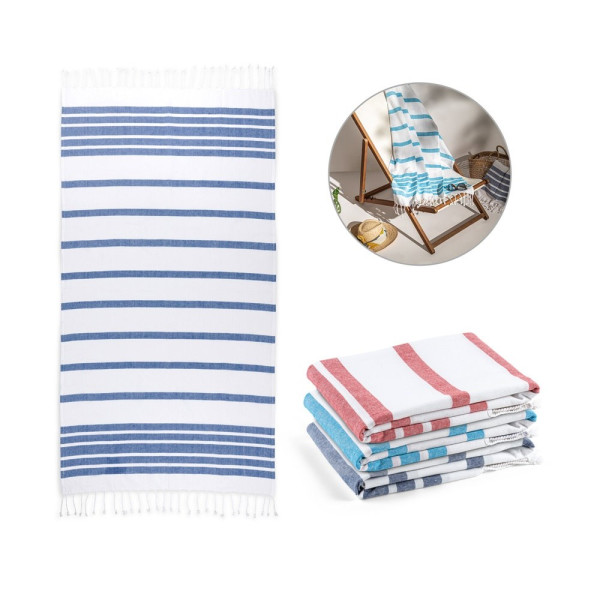 SARDENHA. Strandlaken van katoen (70% gerecycled) en polyester (30% gerecycled) (180 g/m²)