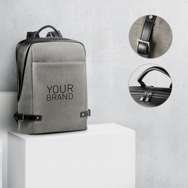 DIVERGENT BACKPACK II. Rugzak voor laptop tot 15.6'' in stof en PU