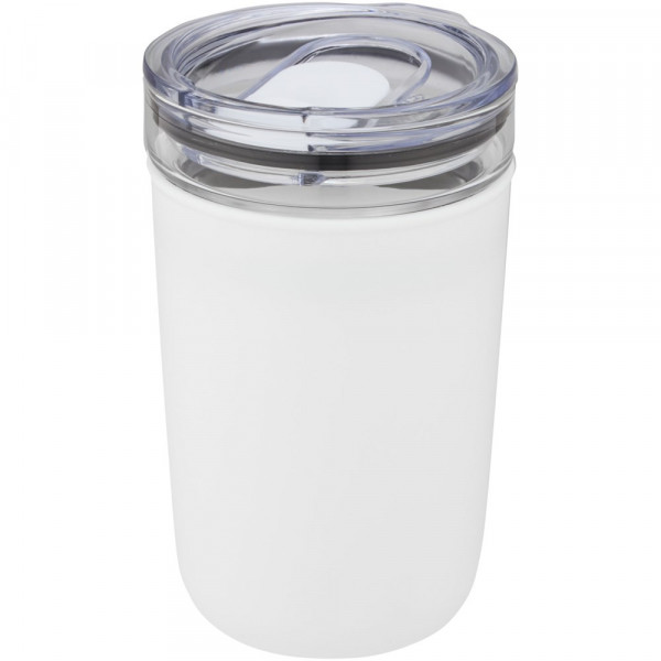 Bello 420 ml glazen beker met buitenwand van gerecycled plastic