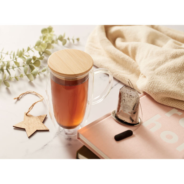 EXISTING NAME - Dubbelwandige glazen mok 450ml
