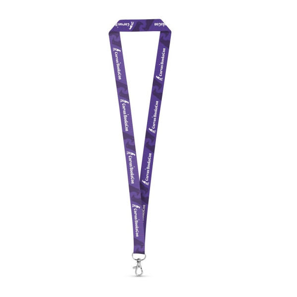 WINDSOR. Gerecycled polyester (100% rPET) sublimatie lanyard met karabijnhaak