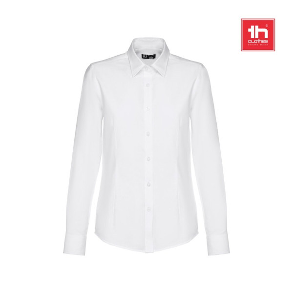 THC TOKYO WOMEN WH. Oxford overhemd met lange mouwen voor dames. Witte kleur