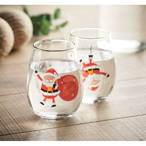 NOEL - Set van 2 kerstglazen