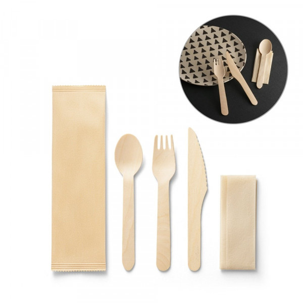 SUYA. Houten bestekset
