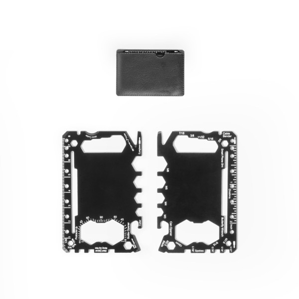 PEEBLES. Multifunctionele kaart van roestvrij staal met 20 functies