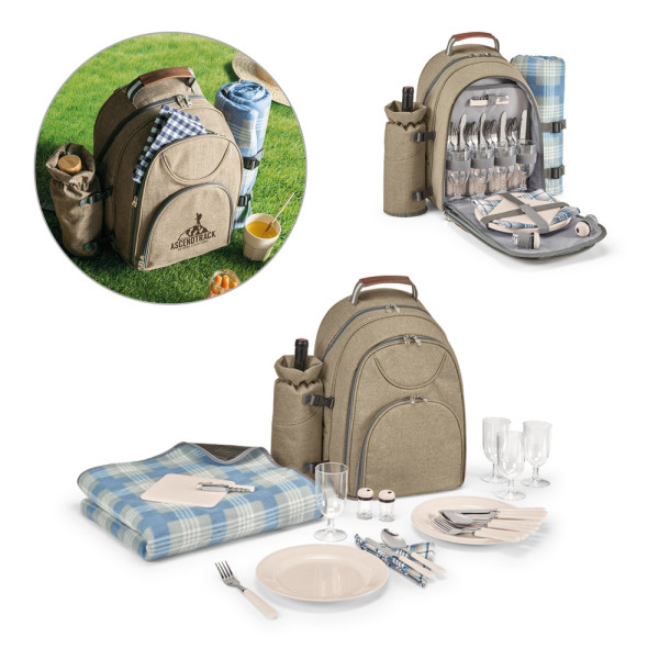 VILLA. Thermische picknickrugzak van 600D, gerecycled polyester met hoge dichtheid