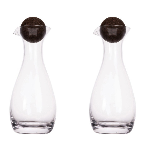 Sagaform Nature karaf olie/azijn met kurkstoppers 2 st. 300ml