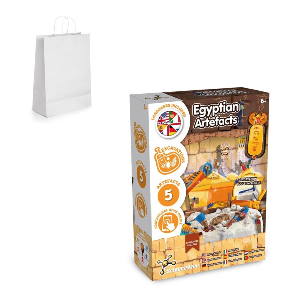 Ancient Egypt Excavation Kit II. Educatief spel geleverd met een kraftpapier cadeauzakje (90 g/m²),