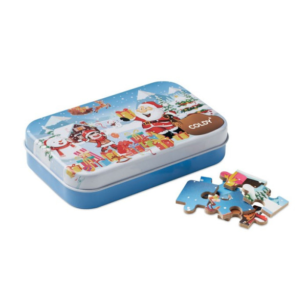 PAZURU - Houten kerstpuzzel in blik