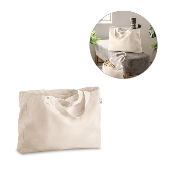 PARMA. Katoenen (50%), gerecycleerd katoenen (30%) en polyester (20% rPET) tas (280 g/m²)