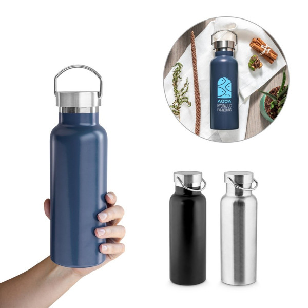 DUPLANTIS. Roestvrij stalen fles (36% gerecycleerd) met vacuümisolatie 810 mL