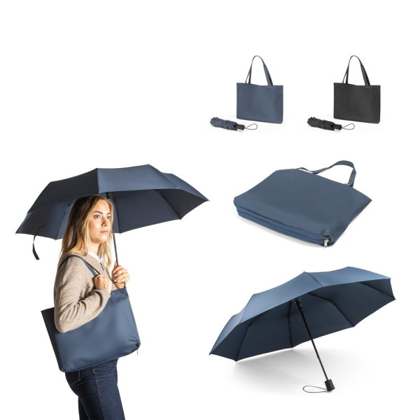 SKYLAR. 2-in-1 paraplu met gerecyclede polyester boodschappentas inbegrepen