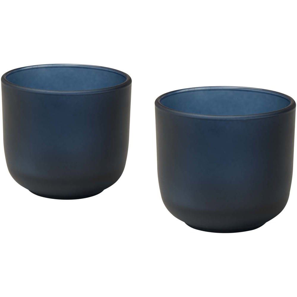 Male glazen bekers van 200 ml met matte afwerking, set van 2