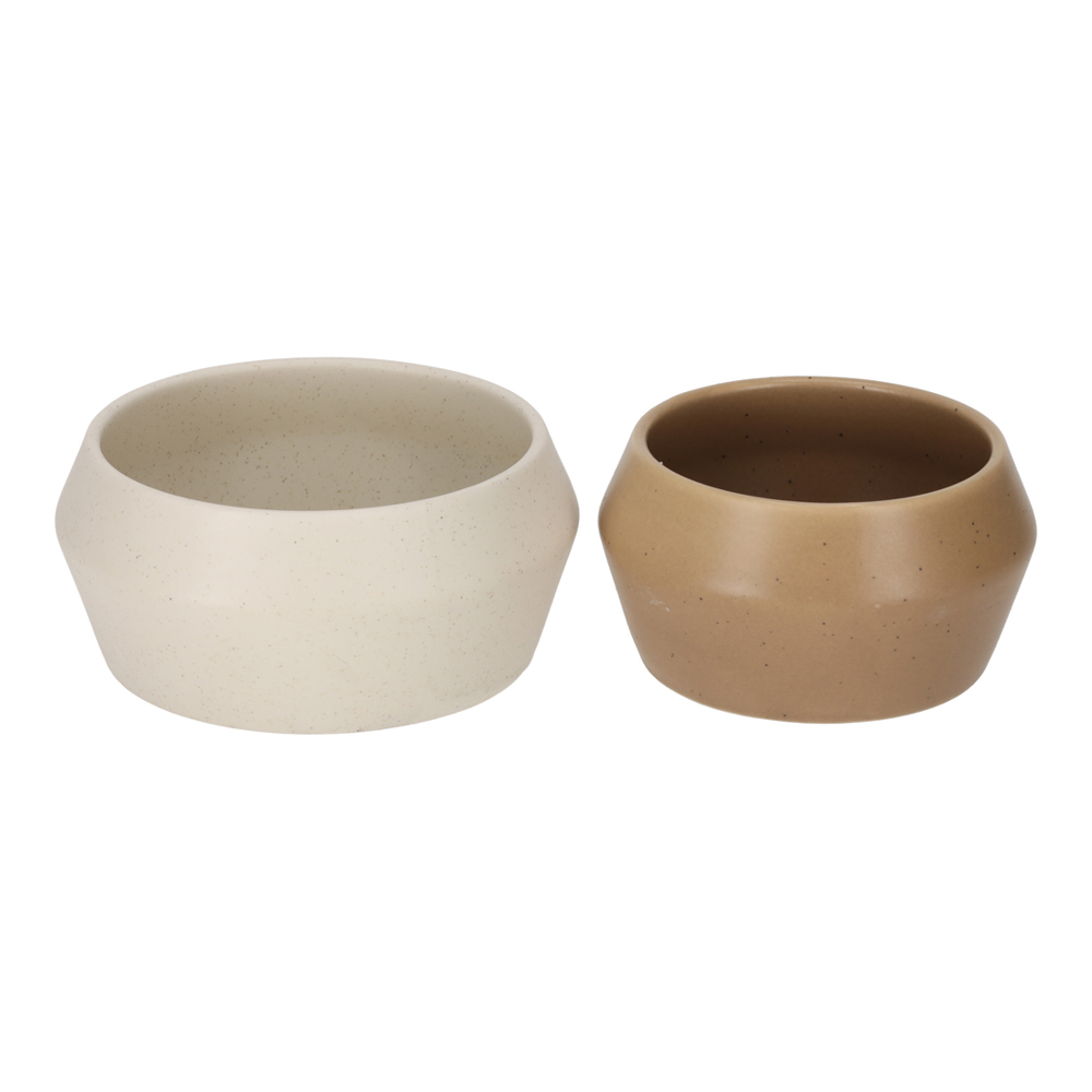 JENS Living Stapel Schaaltjes Faas Wit/Taupe