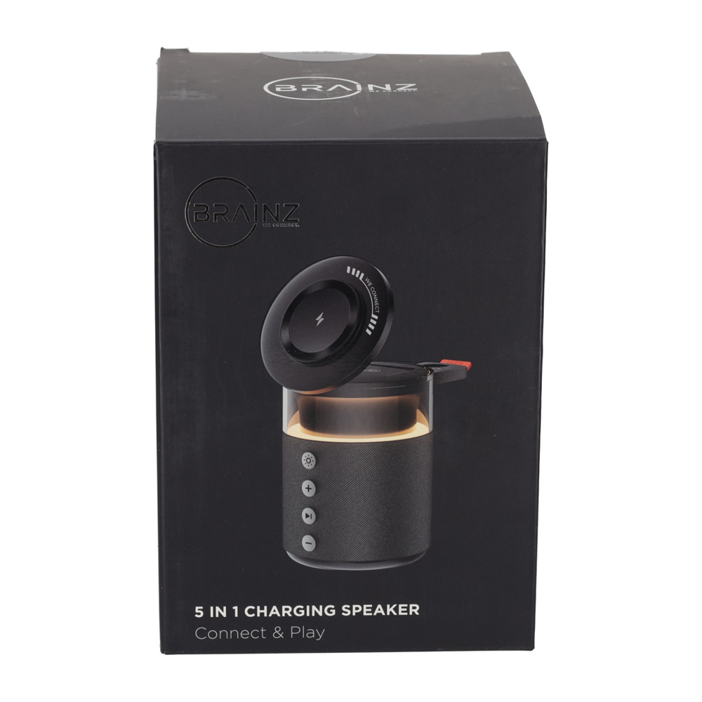 BRAINZ 5 in 1 Charging Speaker Zwart