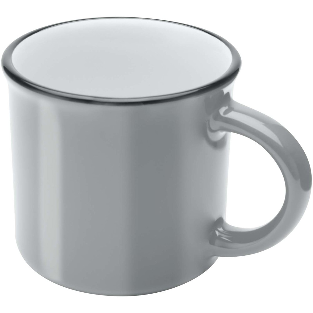 Bari 240 ml keramische mok met glanzende afwerking - Grijs